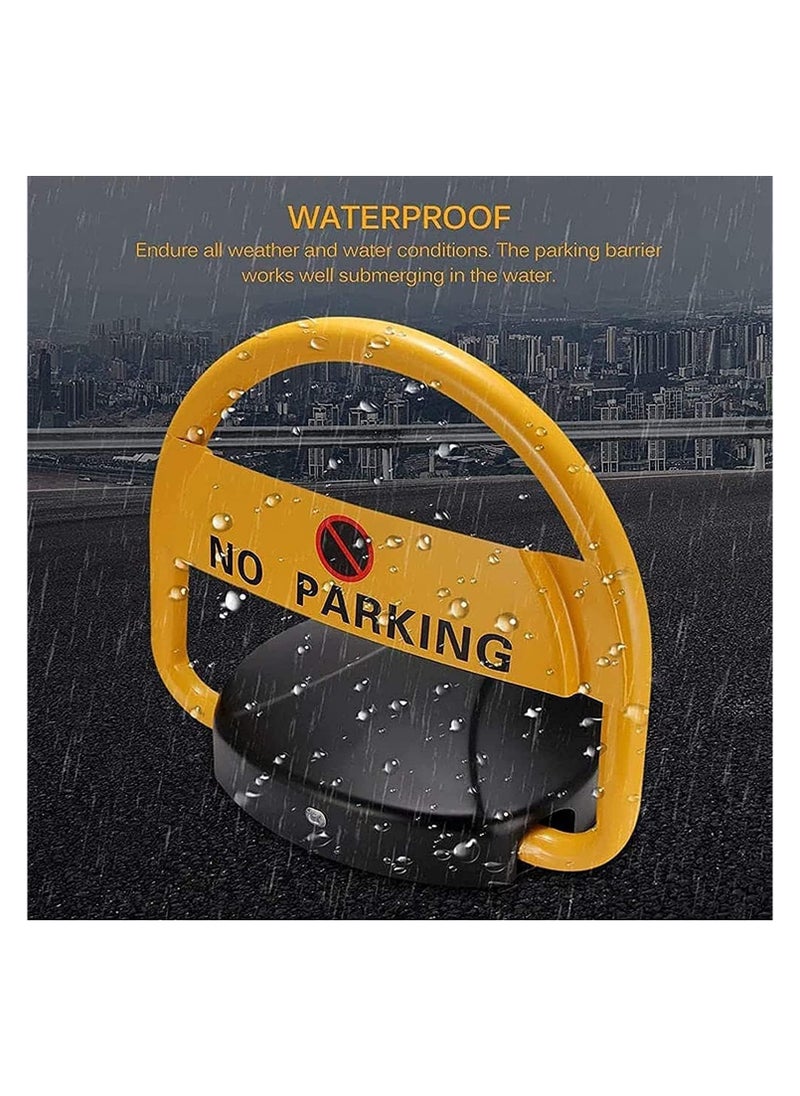 Generic Waterproof Automatic Parking Space Lock with Remote Control – 180° Anti-Collision Parking Barrier, Black & Yellow Parking Blocker for Secure Parking, Durable and Easy to Use  - Image 5