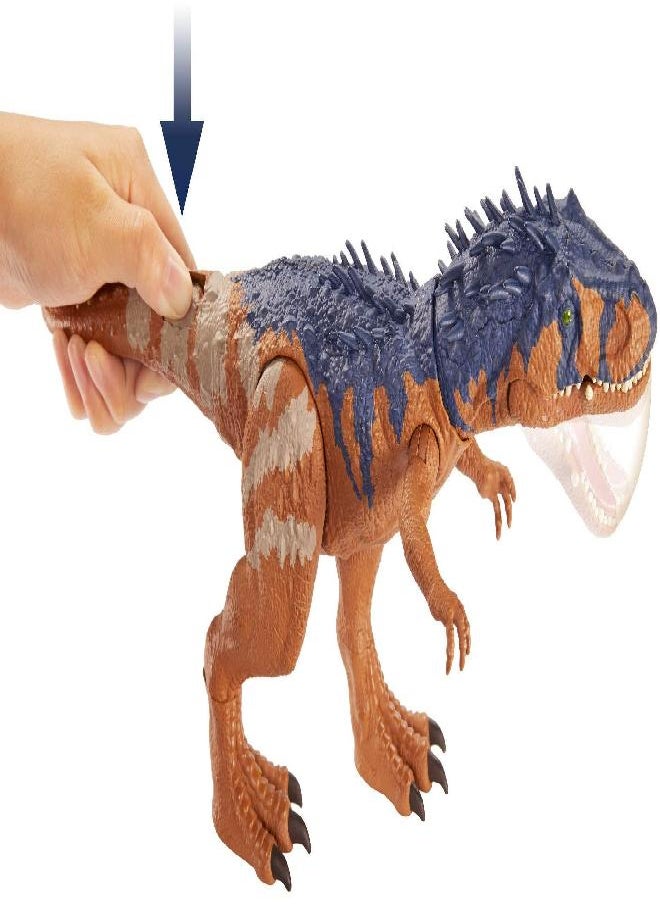 Jurassic World Massive Biters Siats Meekerorum Larger-Species Dinosaur Action Figure, Tail-Activated Strike & Chomp Action