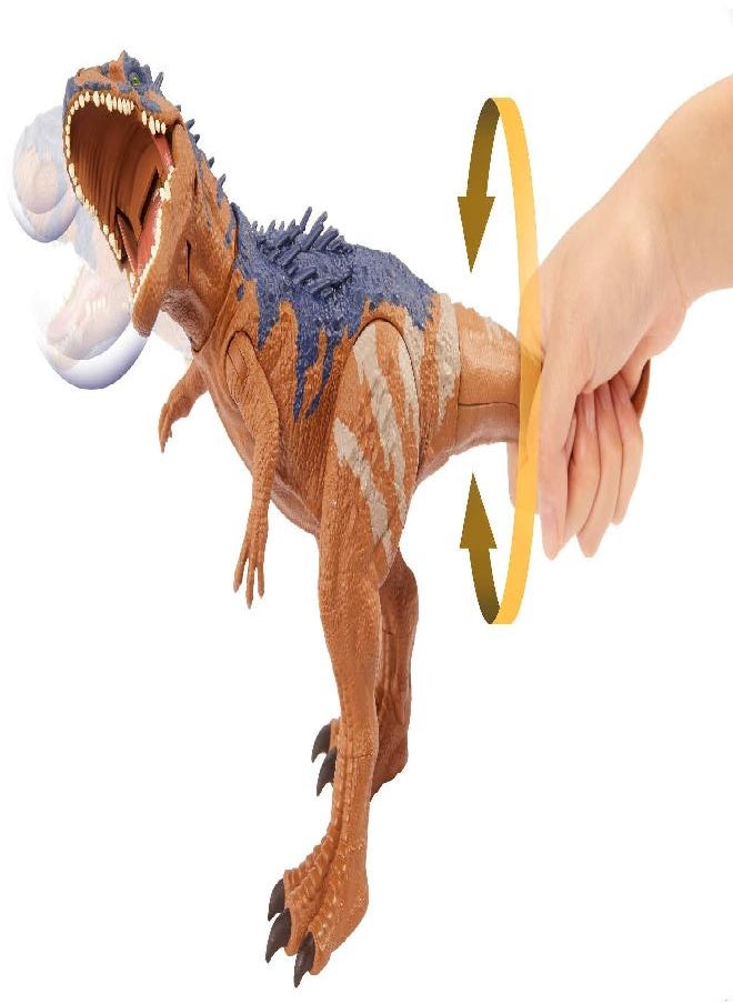 Jurassic World Massive Biters Siats Meekerorum Larger-Species Dinosaur Action Figure, Tail-Activated Strike & Chomp Action