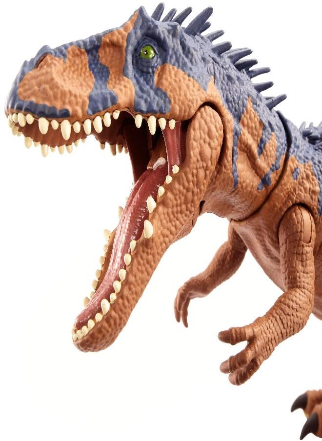 Jurassic World Massive Biters Siats Meekerorum Larger-Species Dinosaur Action Figure, Tail-Activated Strike & Chomp Action
