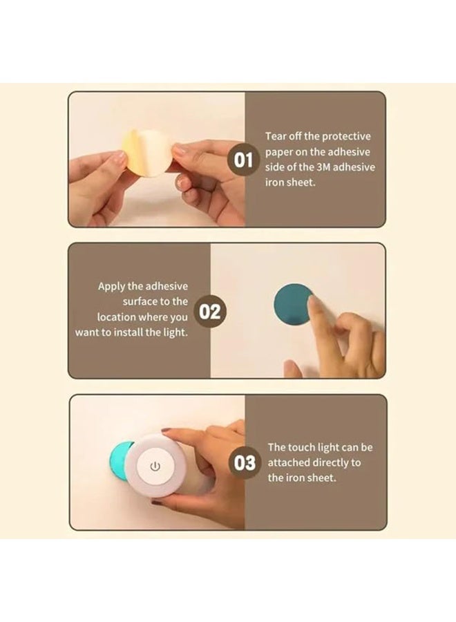 Bukela Rechargeable LED Night Light - 3 Lighting Modes, Touch Control, Magnetic Base, Portable, Dimmable, Energy-Saving - Ideal for Bedroom, Closet, Kitchen - Image 2