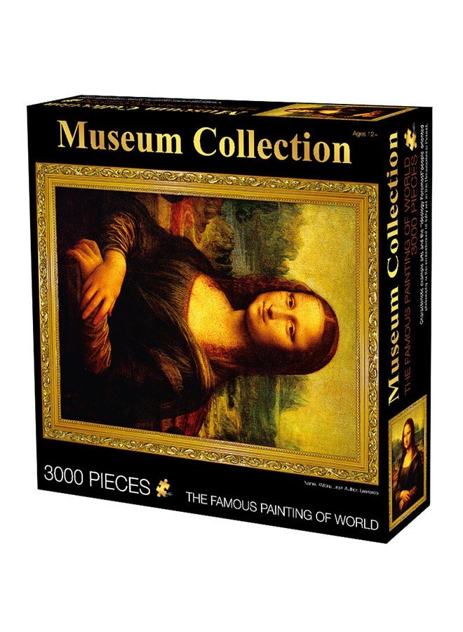 أحجية الصور المقطوعة لابتسامة الموناليزا مكونة من 3000 قطعة