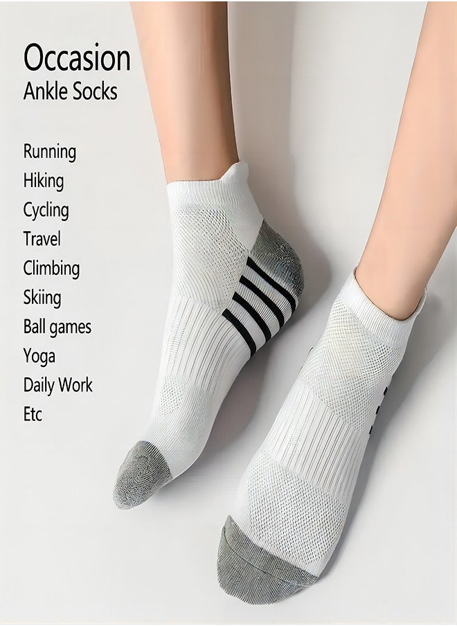 OHAHO - Athletic Cushioned Crew Socks with Arch Compression for a Secure Fit (5-Pair) - Image 1