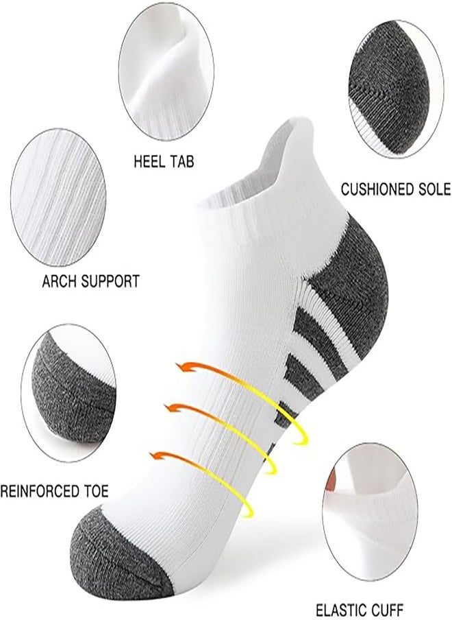OHAHO - Athletic Cushioned Crew Socks with Arch Compression for a Secure Fit (5-Pair) - Image 1