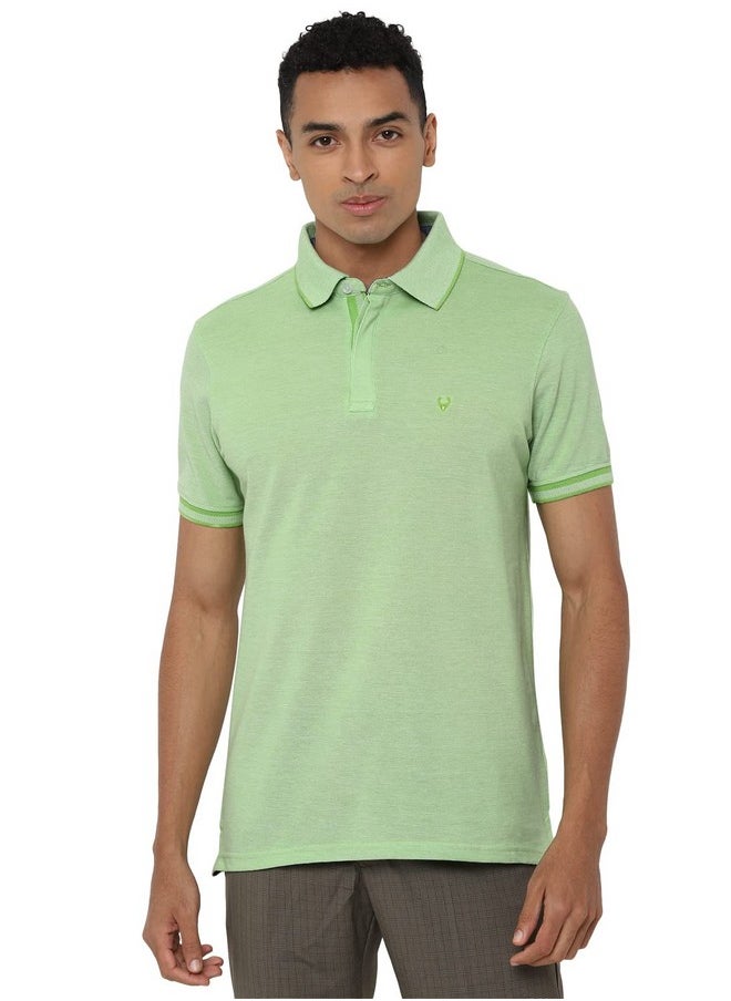 Allen Solly Men's Plain Regular Fit Polo (ASKPQRGFJ52168_Green XL) - pzsku/Z06560F04E69D3C43BF4FZ/45/_/1737806491/82306c4d-73a4-4589-b94a-1ba6ed606df0