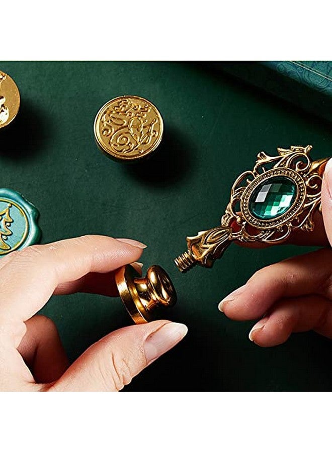 سوبفوكس طقم ختم شمع Supvox®، طقم ختم شمع، طقم ختم شمع، ختم شمع مع حبيبات شمع للختم، شموع، ملعقة تذويب شمع، ختم بمقبض خشبي للحرف اليدوية، صندوق هدايا فاخر - Image 5