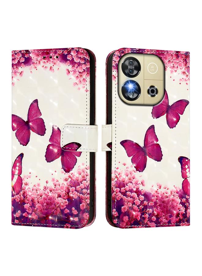 erorex Case For Oukitel C57s 3D Painting Horizontal Flip Leather Phone Case - Image 2