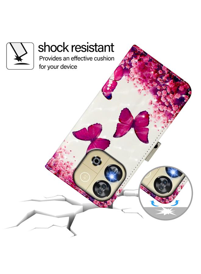 erorex Case For Oukitel C57s 3D Painting Horizontal Flip Leather Phone Case - Image 5