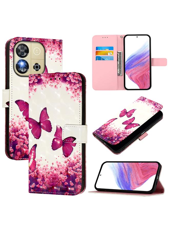 erorex Case For Oukitel C57s 3D Painting Horizontal Flip Leather Phone Case - Image 1