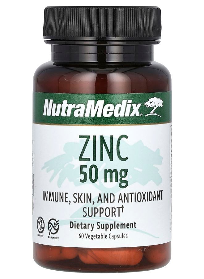 Nutramedix Zinc 50 mg 60 Vegetable Capsules