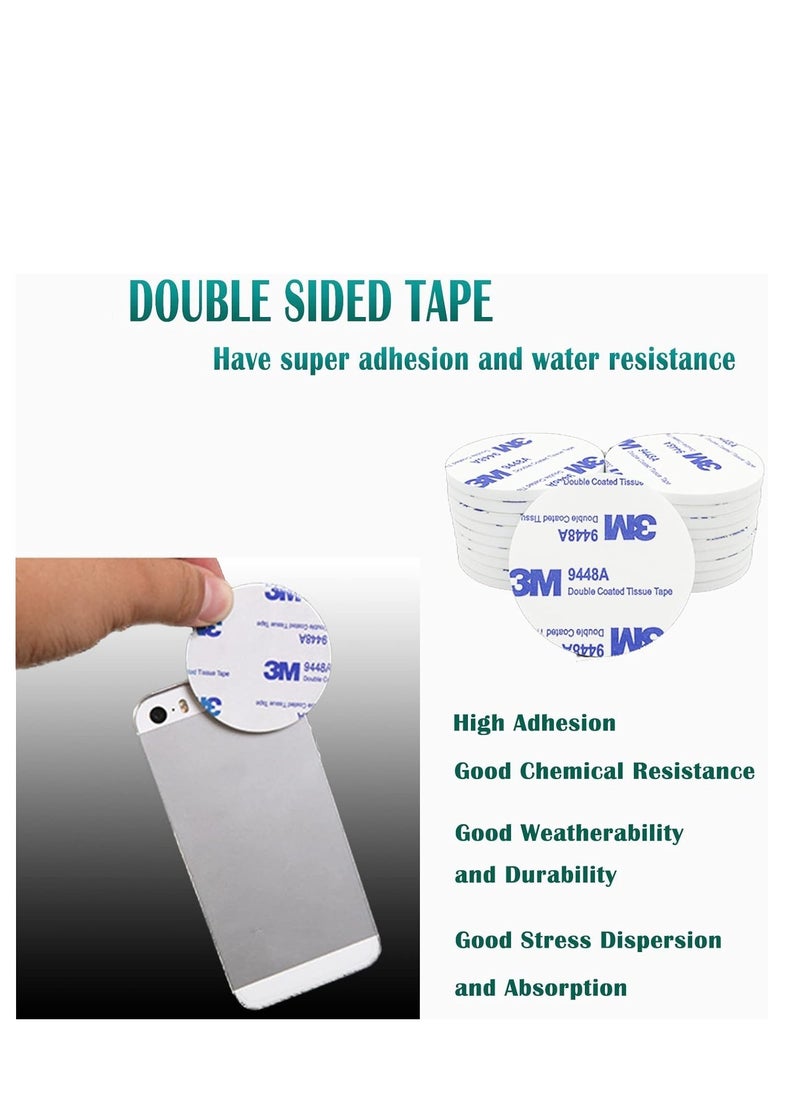 GUDOO 100 Pieces Double Sided Foam Tape Super Sticky Double Sided Tape Diameter 30 mm Strong Pad Heavy Duty Mounting Adhesive Round White  - Image 3