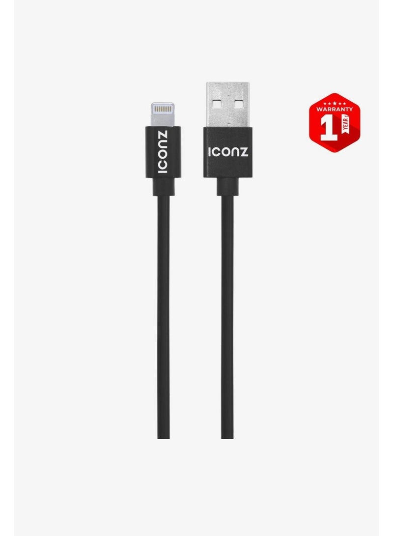 Iconz Lightning cable, black, 1 meter