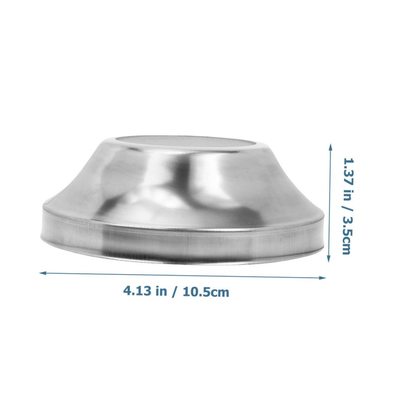 6Pcs Stainless Steel Railing Post Base Covers Smooth Polished Finish for Decks and Stairs - Image 3