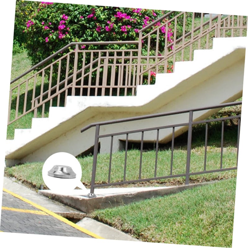 6Pcs Stainless Steel Railing Post Base Covers Smooth Polished Finish for Decks and Stairs - Image 4
