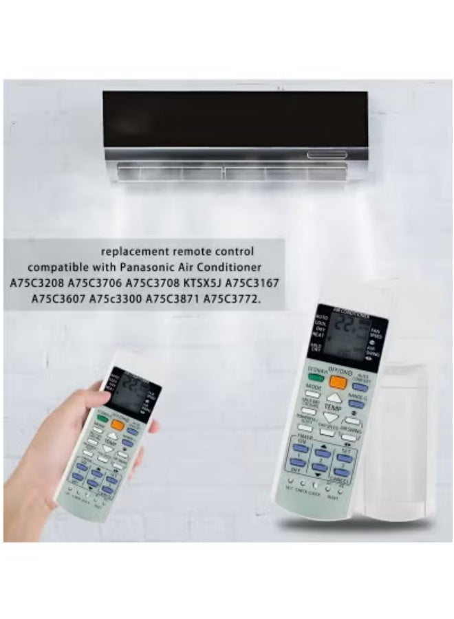 TIGER Universal Air Conditioner Remote Control for Panasonic A75C3300, A75C3208, A75C3706, A75C3708, A75C2817, A75C2835, A75C2913, A75C3566 | Easy-to-Use Replacement Remote with Wide IR Range | No Setup Needed | Ideal Backup for Lost or Broken Remotes - Image 2
