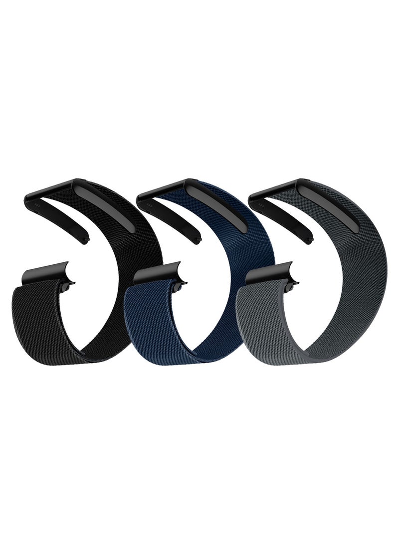 3Packs Premium Adjustable Nylon Strap for WHOOP 5, MG,One, Peak and Life – Lightweight & Breathable Replacement Band
