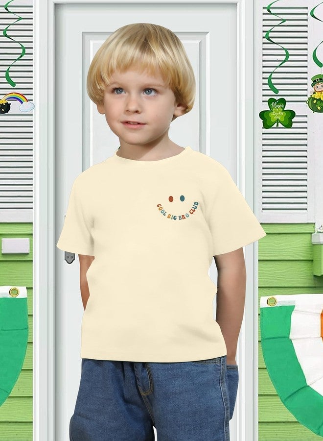 CAZYCHILD Big Bro Shirt for Toddler Boys Promoted to Bigger Brother Announcement T-Shirt Cool Big Bro Club Tee Baby Brother Gifts Apricot - Image 3