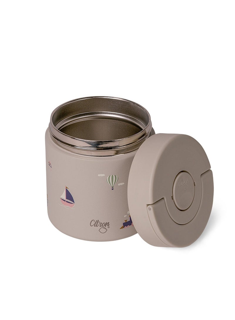 Citron Classic Thermal Food Jar 350ml Vehicles Theme | Triple-Wall Insulated Stainless Steel Food Container | Leak-Proof Hot & Cold Food Flask for Toddlers & Kids 18M+ - Image 1