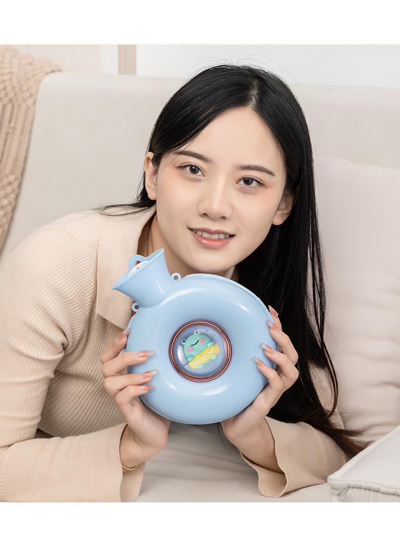 Generic Doughnut Warm Water Bag Mini Portable Hot Hand Bag Waterflooding PVC Bag 600ml  - Image 5