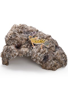TOPZEA TOPZEA Reptile Hide Cave, Large Resin Bearded Dragon Hideout Caves Rock Snake Turtle Hides, Terrarium Habitat Decor Landscape Ornament for Gecko Lizard Hermit Crab, Amphibian Tank Accessories  - Image 4