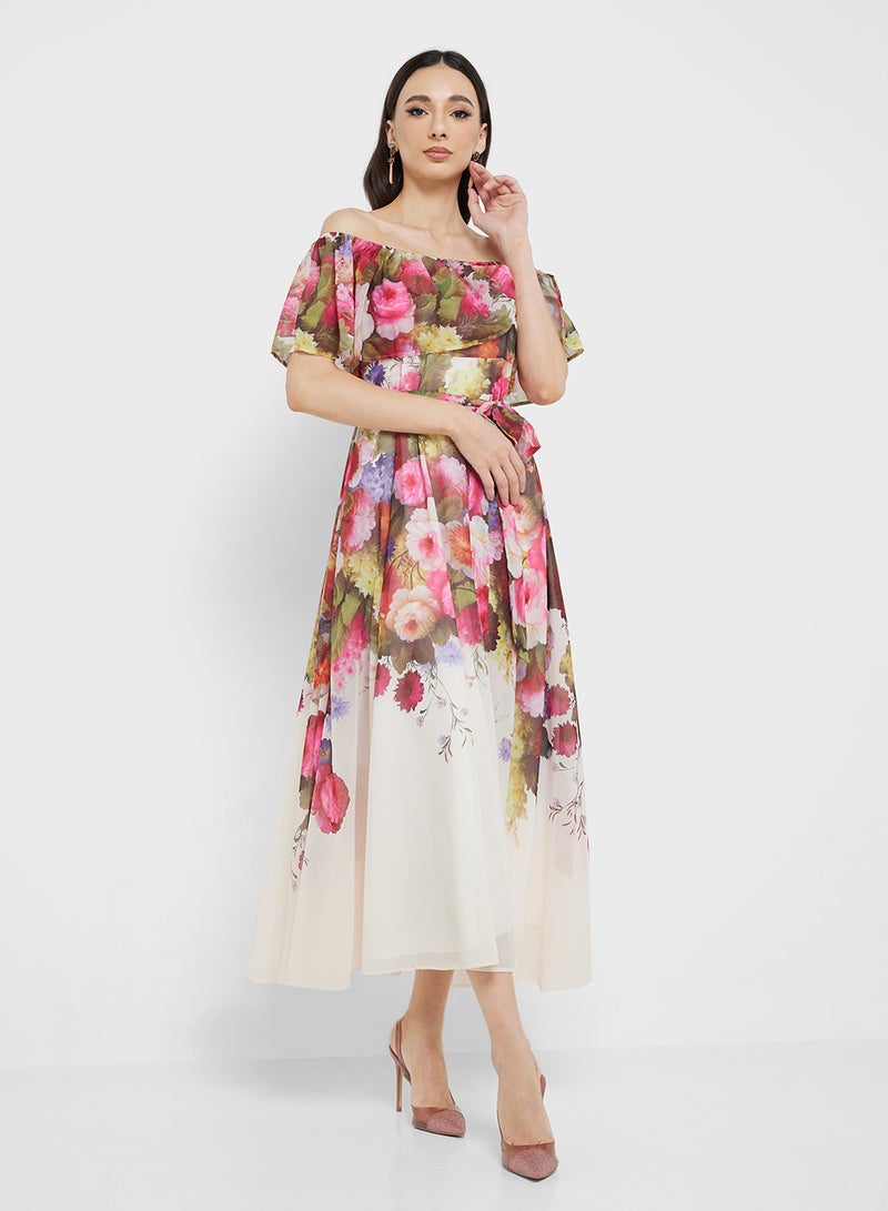 ايلا فستان بطبعة زهور - Image 4