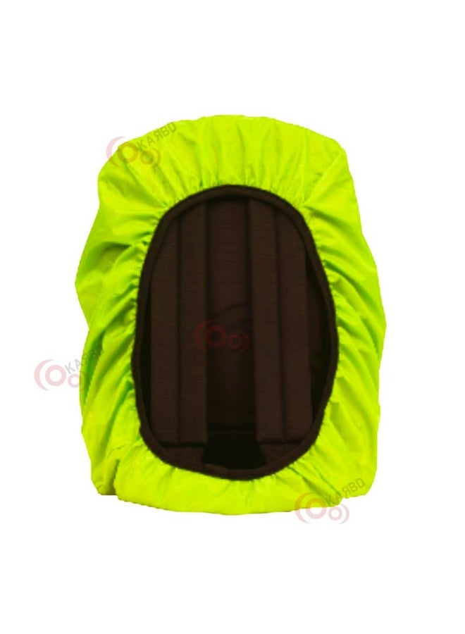 KARBD Rain and Dust Cover with Pouch for 20L-30L-40L Backpacks Luggage School Laptop Bags Hiking Camping Traveling PU Coated Waterproof Nylon Cover with Grip Buckle Elastic Closure (Neon Green) - Image 4