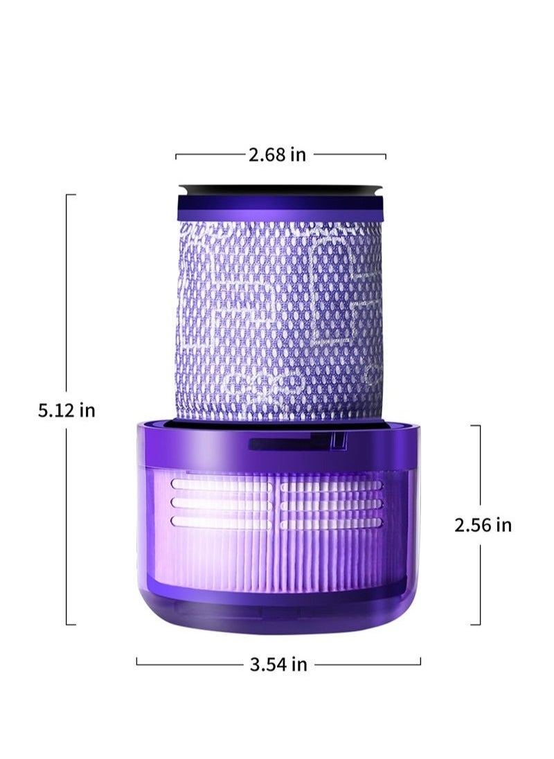 فلتر بديل V11 متوافق مع Dyson V11 Torque Drive وV11 ​​Animal وV11 ​​Complete وV11 ​​Extra وV15 Detect Submarine، عبوة واحدة من الفلتر وفرشاة تنظيف واحدة