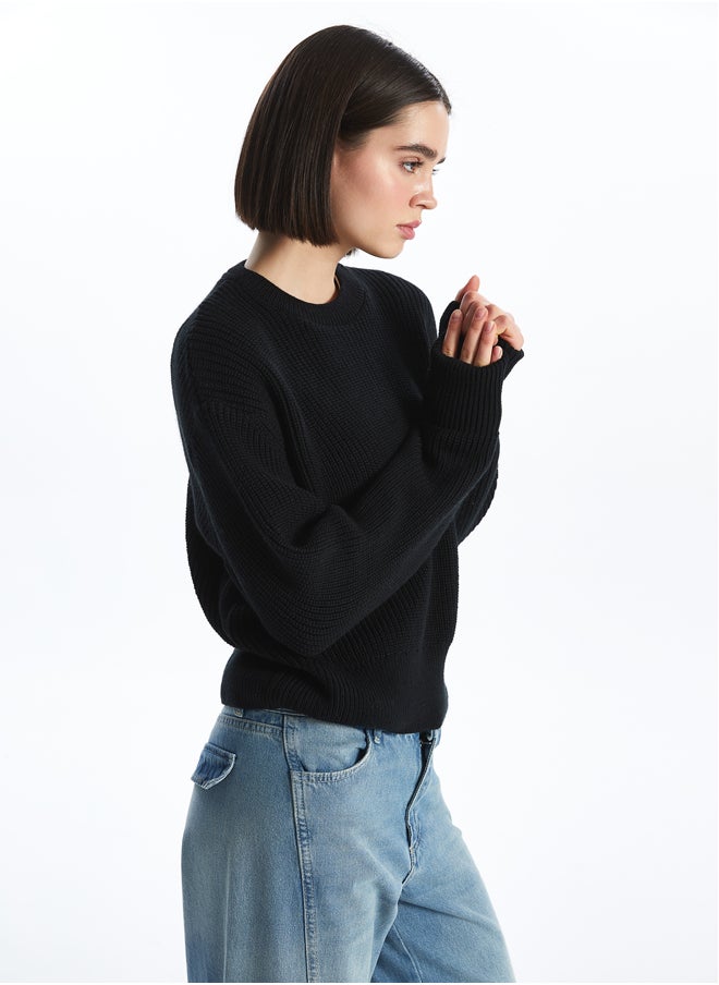 LC WAIKIKI Crew Neck Straight Long Sleeve Women's Knitwear Sweater  - Image 1