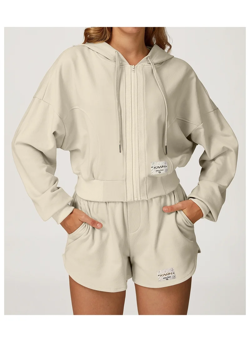 KAWN.YOGA Milky-White Loose Fit Jacket for Women | Best Price UAE