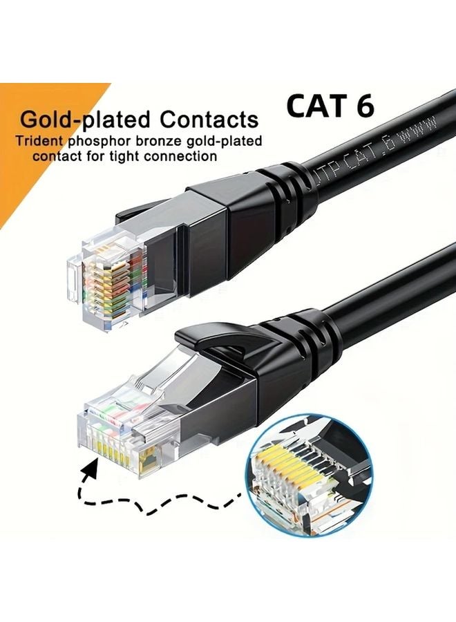 كابل إيثرنت Cat6 بطول 2 متر، عالي السرعة ومتين، كابل LAN بشبكة RJ45 للراوتر والمودم - Image 2