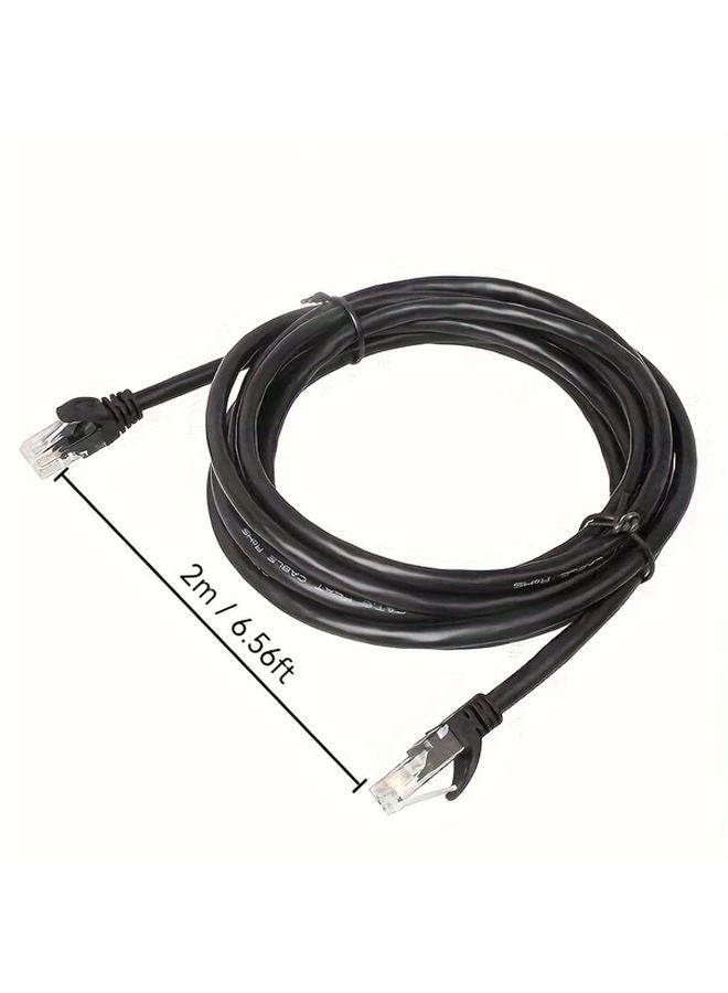 كابل إيثرنت Cat6 بطول 2 متر، عالي السرعة ومتين، كابل LAN بشبكة RJ45 للراوتر والمودم - Image 1