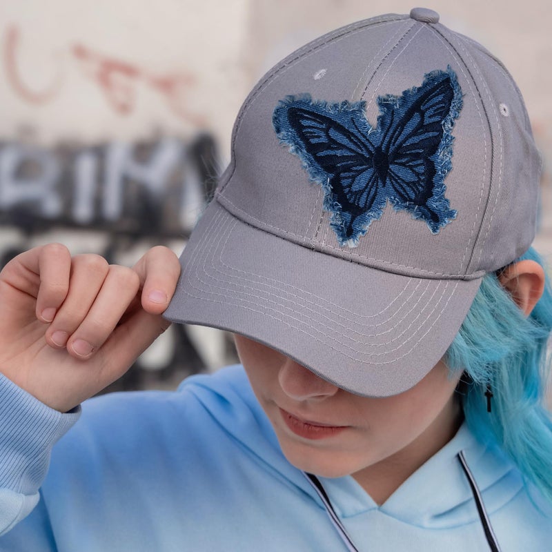 Hzopcw 3pcs Denim Butterfly Iron on Patches, Sew on Embroidered Applique with Fringe, Retro Butterfly Denim Patches Repair Decoration for Jeans Jackets Bags Hat Shoes- Blue - Image 5