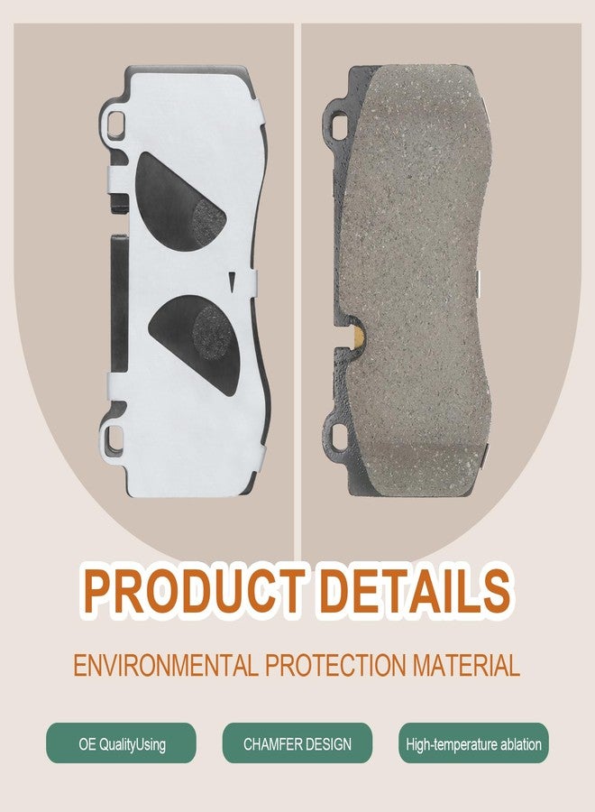 SUPLABEL HZ1223 Premium Semi-Metallic Disc Brake Pad Set - Compatible With Select Mercedes-Benz CL550, CL600, S350, S400, S550, S600; FRONT - Image 2
