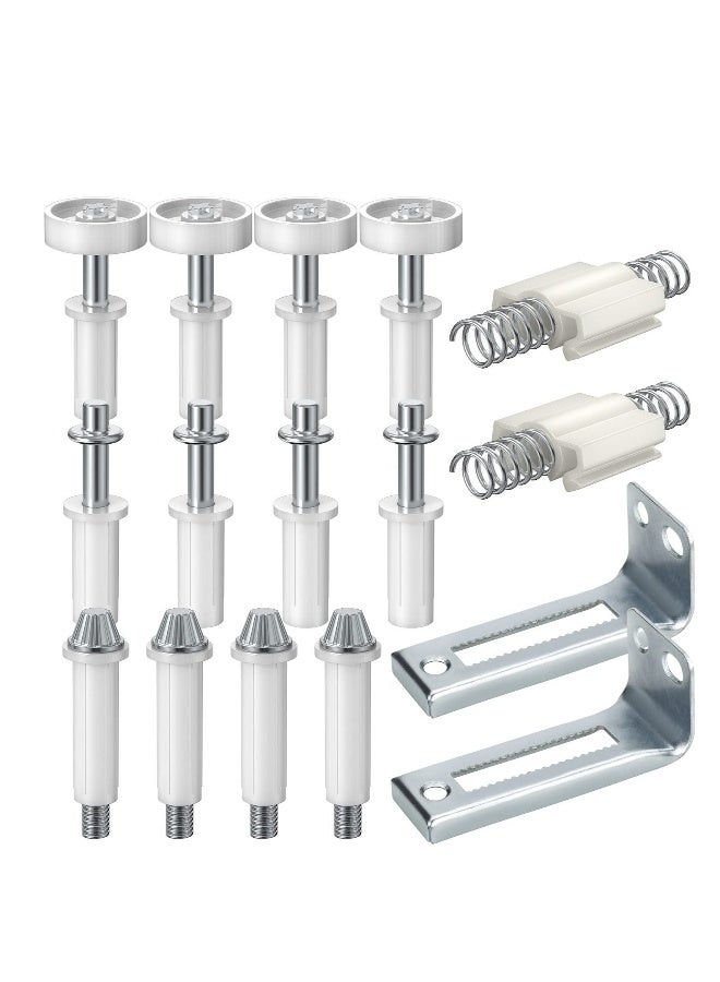 16 PCS Bifold Door Hardware Repair Kit,  Repair Replacement Parts for Bi-fold Door Sliding Door, Suitable for Folding Pocket Door Accordion Door Barn Door  - Image 1