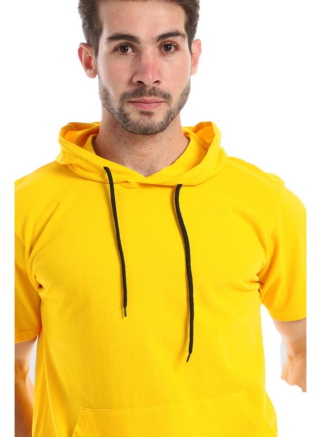 WHITE RABBIT White Rabbit Short Sleeves Front Kangaroo Pocket Hooded T-Shirt  - Image 4