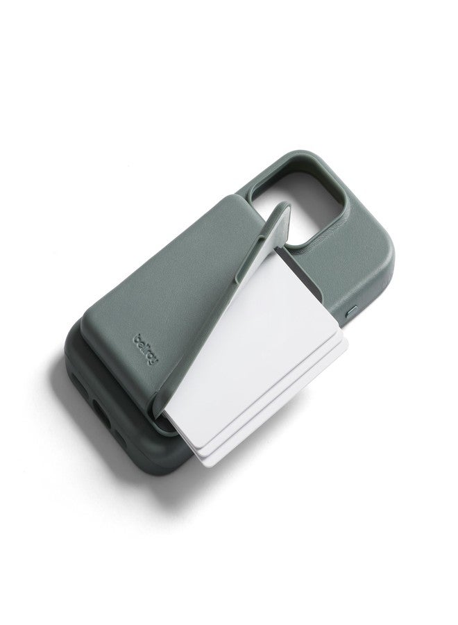 Bellroy Mod Phone Case + Wallet for iPhone 16 Pro (slim leather iPhone case, phone wallet) - Agave - Image 5