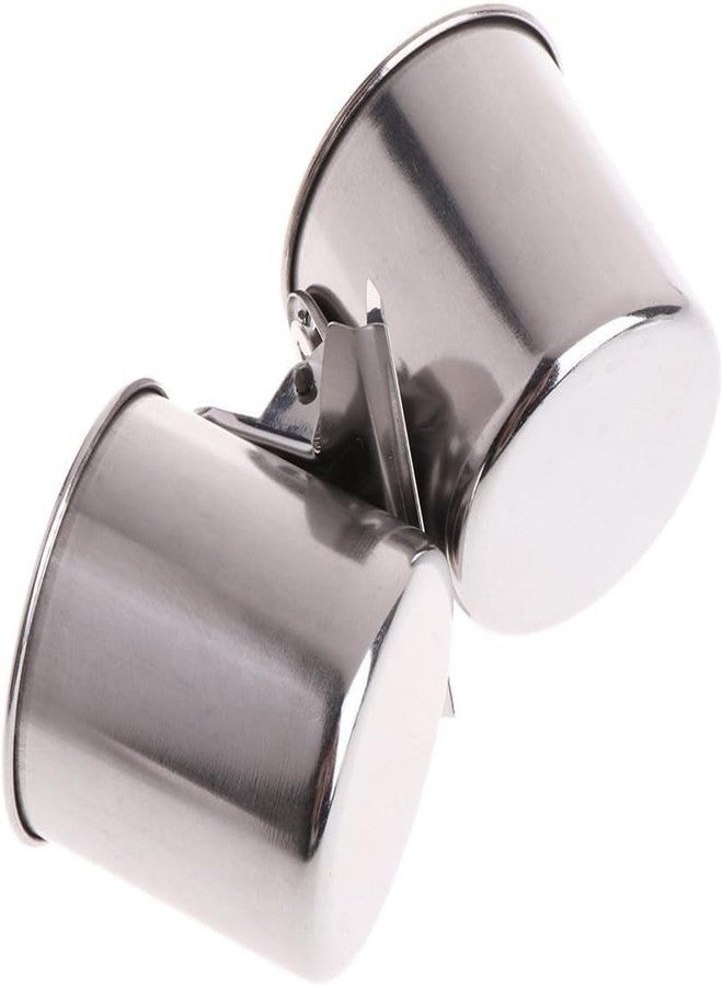 Galepromot Silver Parrot Feeding Cups Hanging Pet Animal Stainless Steel cage Bowls Bowls for Cage Parakeet Bird Cage Accessories Suitable Small and Medium Bird Pet Supplies - Image 1