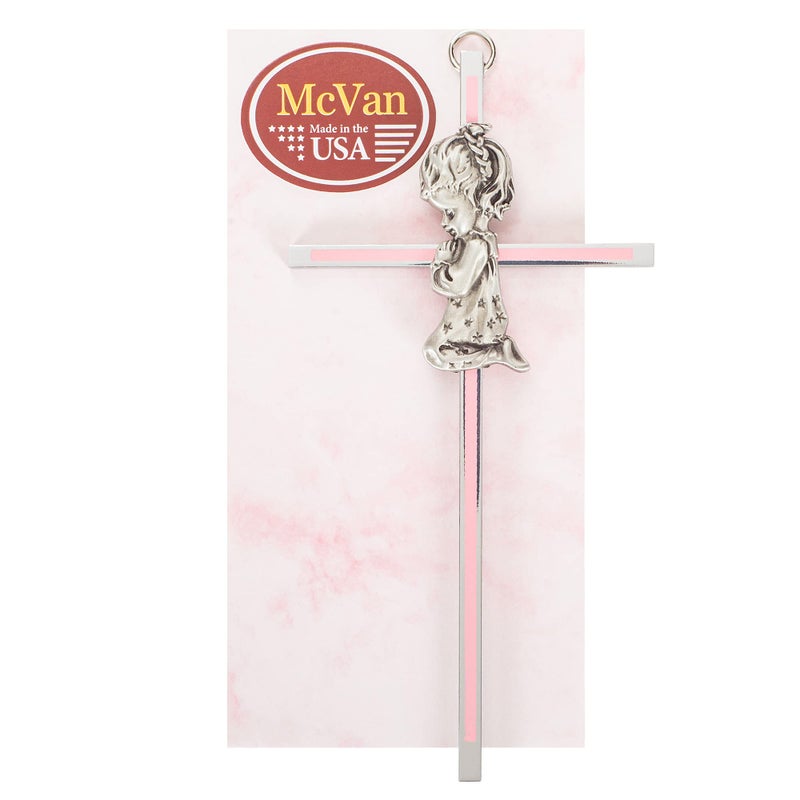Dicksons Praying Little Girl Pink 6 Inch Metal Hanging Wall Cross - Image 5