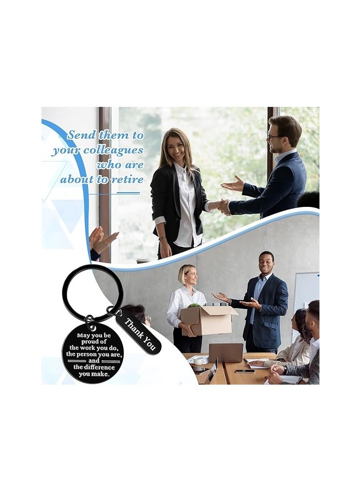 SYOSI Employee Appreciation Gifts - Bulk Thank You Keychains for Office Christmas Favors (Black,16 Pcs)  - Image 3