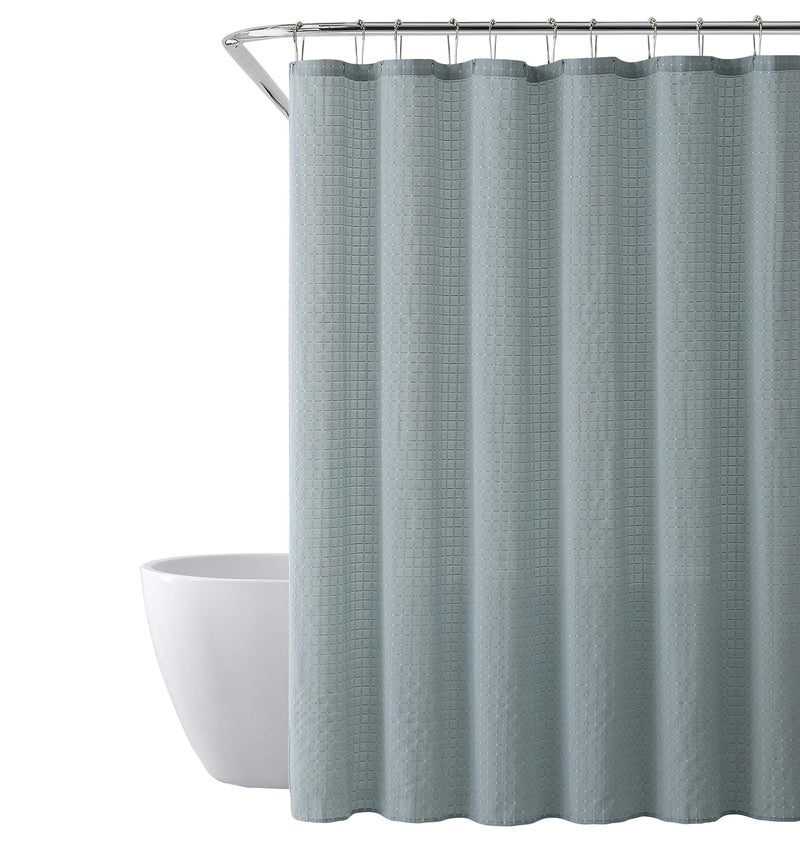 SARO LIFESTYLE Stitched Line Shower Curtain