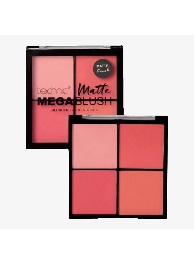 Technic Matte Finish Mega Blush Palette - 4 Color - Image 1