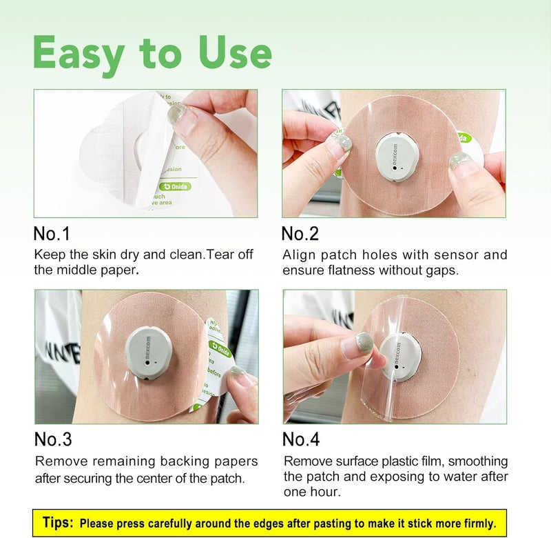 Onida Dexcom G7 Adhesive Patches 20PCS Over Patches for Dexcom G7 Stelo CGMPreCut Adhesive Overpatches Waterproof Continuous Glucose Monitor Sensor Cover - Image 2
