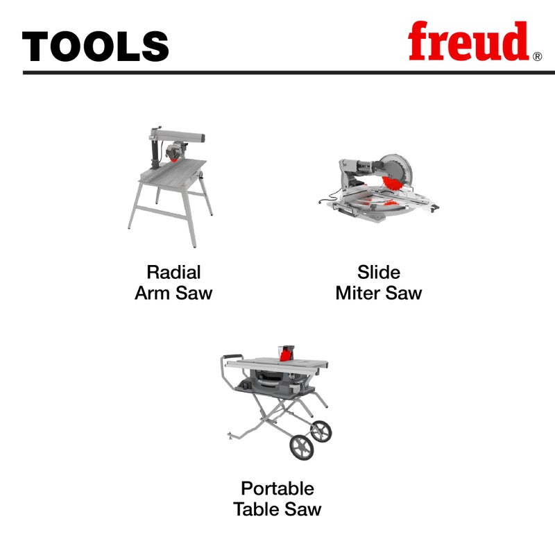 Freud LU91M010: 10" x 60T Thin Kerf Sliding Compound Miter Saw Blade - Image 3