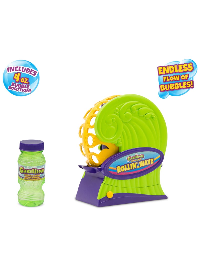 Gazillion Rollin Wave Machine with 4-Ounces Bubble Solution, Battery Operated | Toy Bubbles | Outdoor Play | Party Favors for Kids | Bubble Blower | Gift for Kids and Adults - Image 2