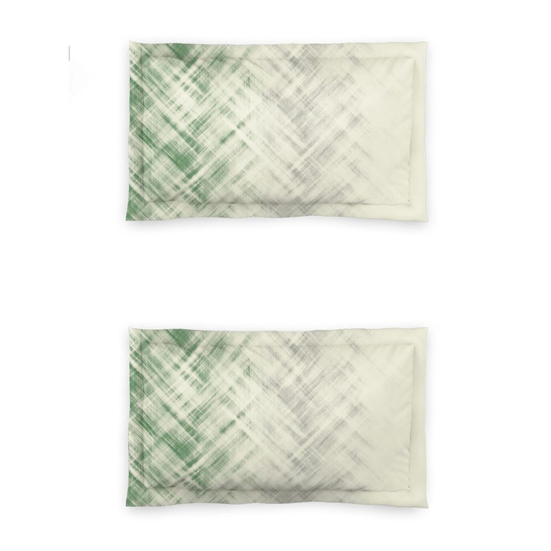 DDECOR Live beautiful DDECOR Live beautiful Cotton Abstract 145 TC King Fitted Bedsheet with 2 Pillow Covers - Green  - Image 4
