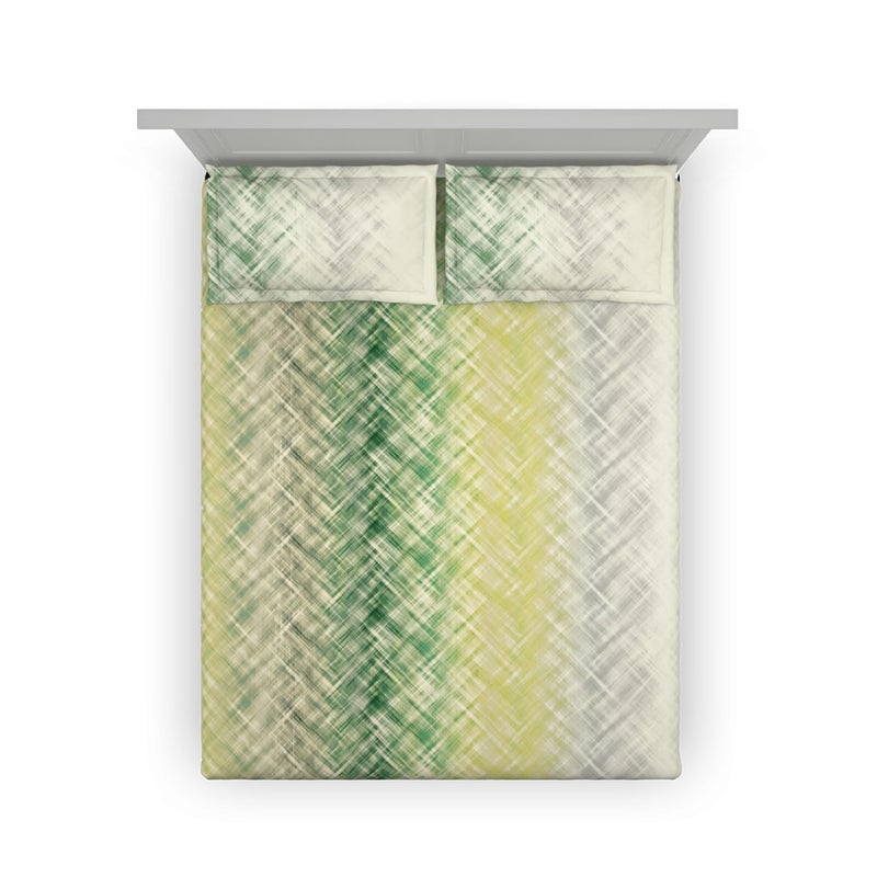 DDECOR Live beautiful DDECOR Live beautiful Cotton Abstract 145 TC King Fitted Bedsheet with 2 Pillow Covers - Green  - Image 3