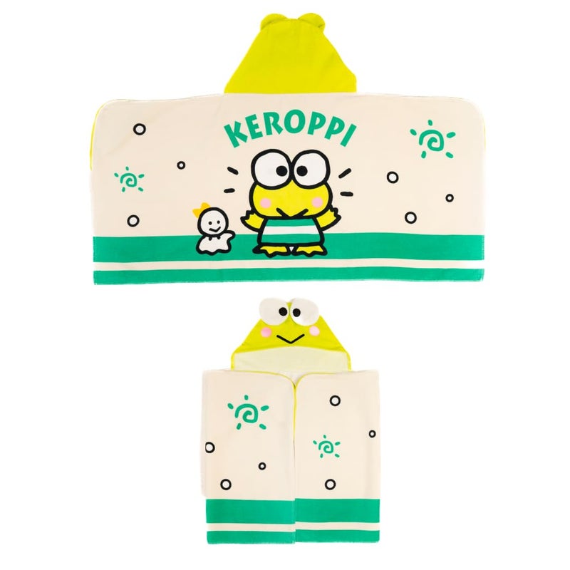Franco Sanrio Keroppi Kids Super Soft BathPoolBeach Soft Cotton Terry Hooded Towel Wrap 24 in x 50 in Officially Licensed Product by Franco - Image 2