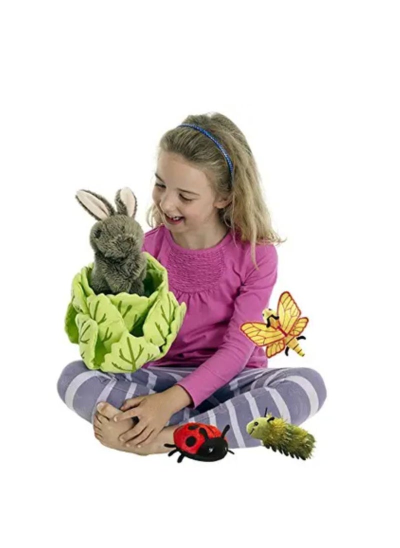 Away Puppets Rabbit in a Lettuce (with 3 Mini Beasts)