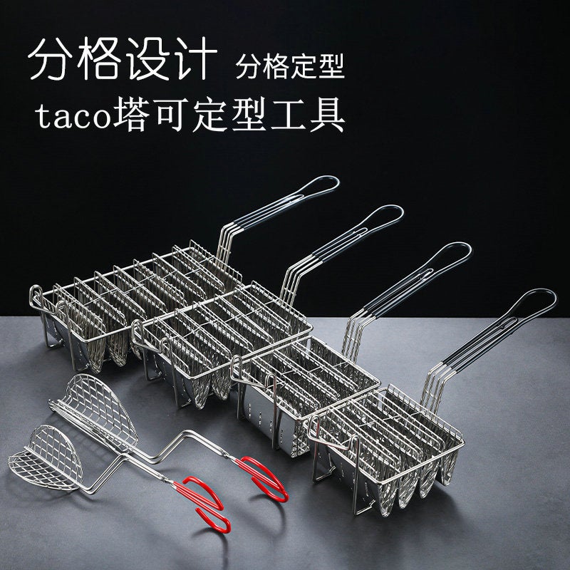 Mexican Pancake Roll Shaped Fried Basket Corn Clip Taco Clip Rack Norpro Taco Press Pancake Rack - Image 2