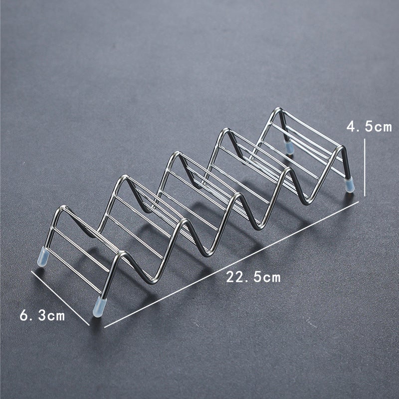 Mexican Pancake Roll Shaped Fried Basket Corn Clip Taco Clip Rack Norpro Taco Press Pancake Rack - Image 1